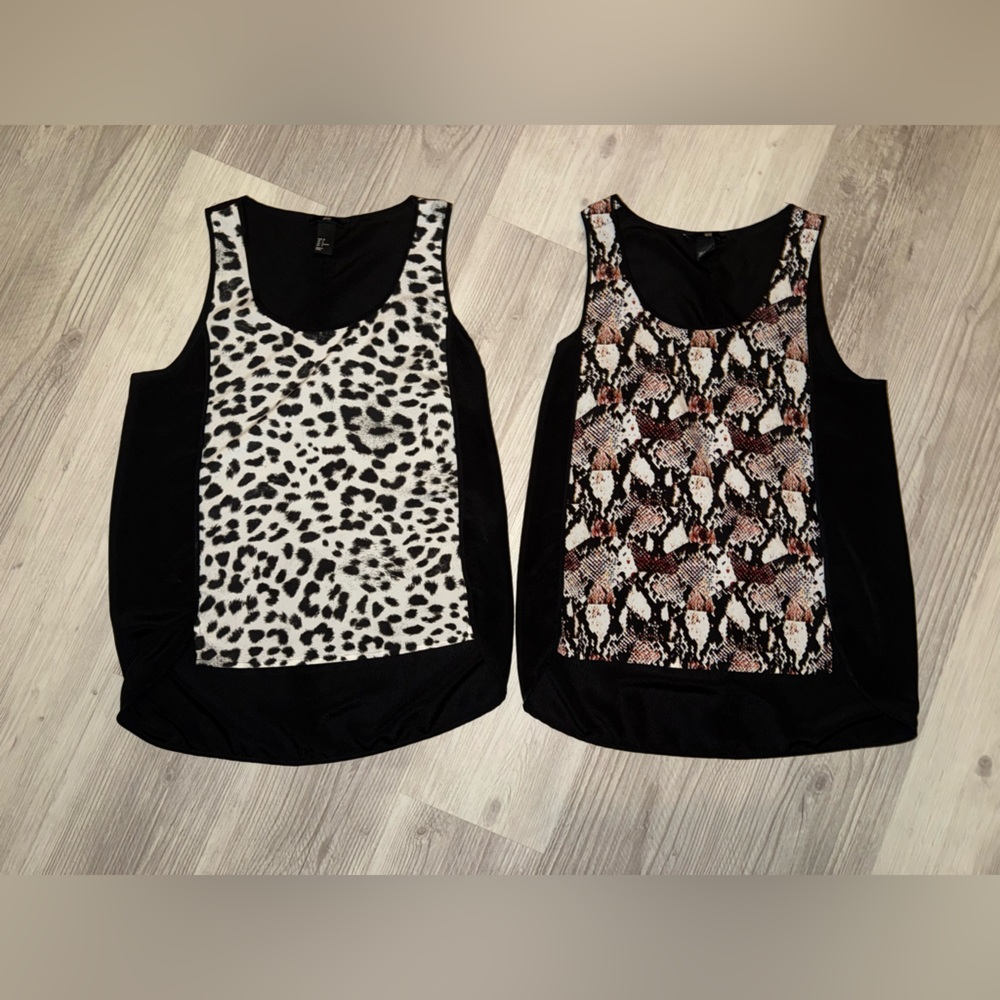 Animal print tank tops - set of 2